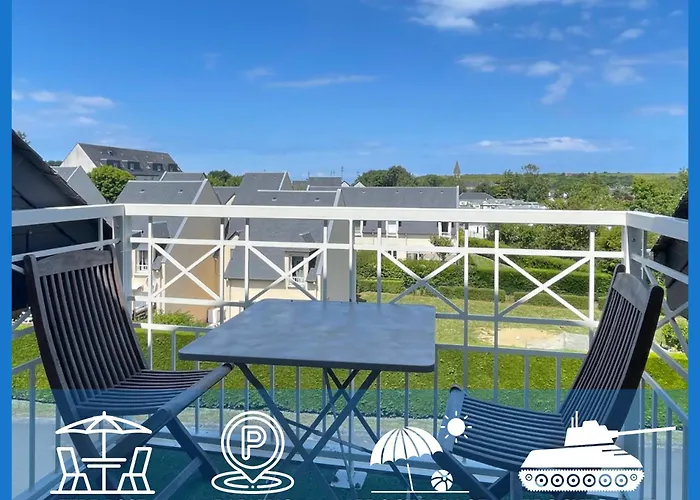 L\'Air Marin Apt Avec Belle Terrasse Vue Degagee Sejour Lumineux 10 Mn A Pied Mer Et Centre Port En Bessin, Tous Commerces Et Restaurants, Proche Bayeux Et Omaha Beach